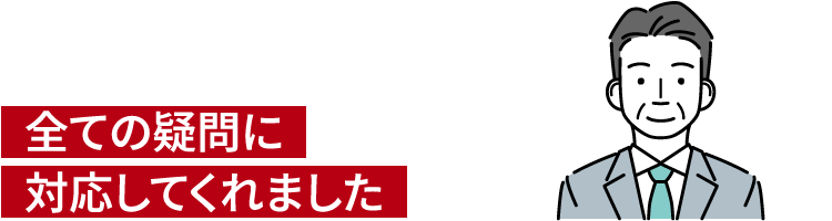 全ての疑問に対応してくれました